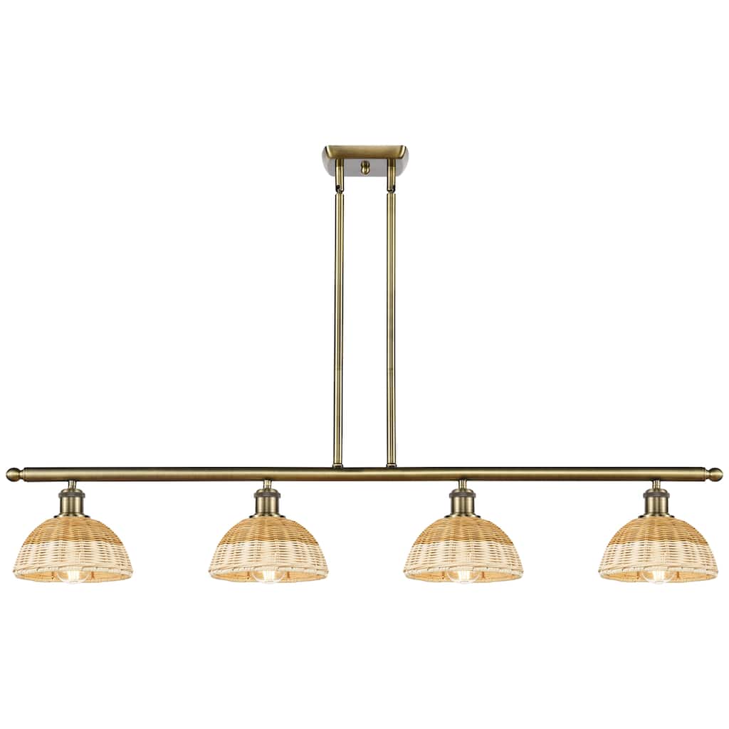 Innovations Lighting Endless Possibilities Ballston - Bristol Natural II - 4 Light 48" Stem Hung Island Light with 9" Shades