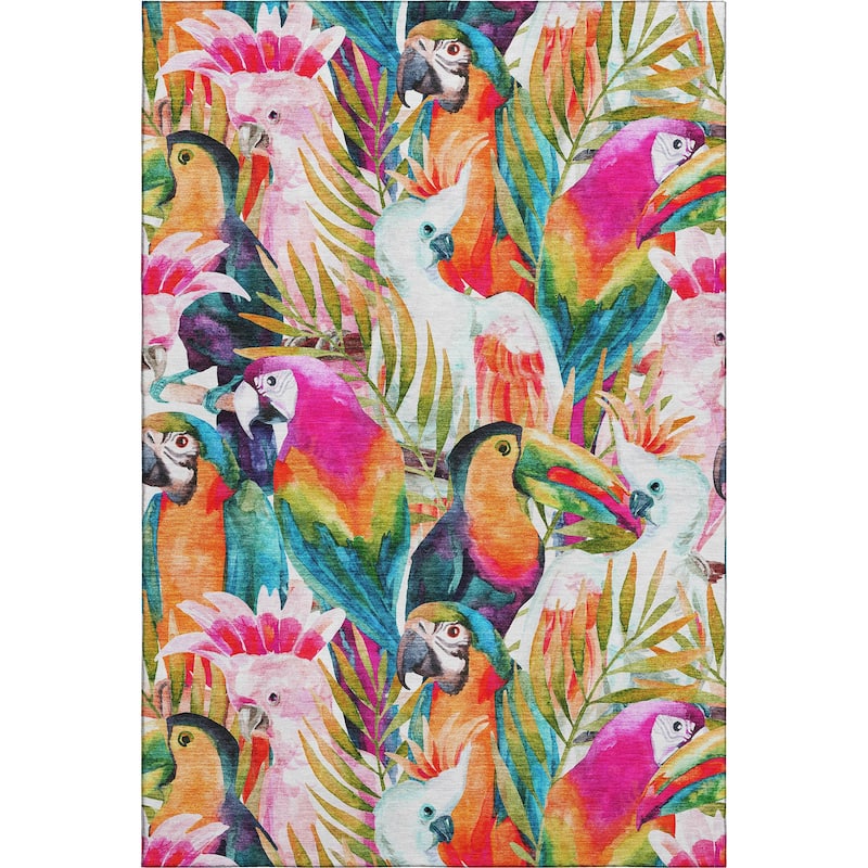 Premium Washable Super Soft Tropical Birds Mayfield Rug