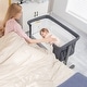 preview thumbnail 27 of 25, 5-Level Adjustable Height Portable Baby Bassinet with Travel Bag - 34" x 25" x 26" (L x W x H)