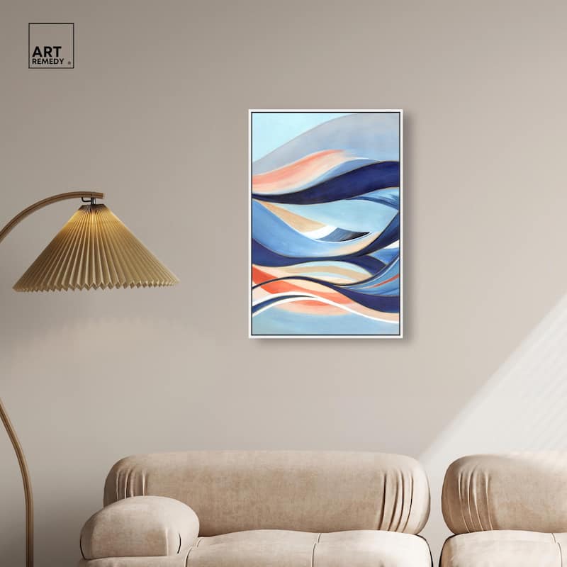 Glowing Blue I Canvas by Art Remedy