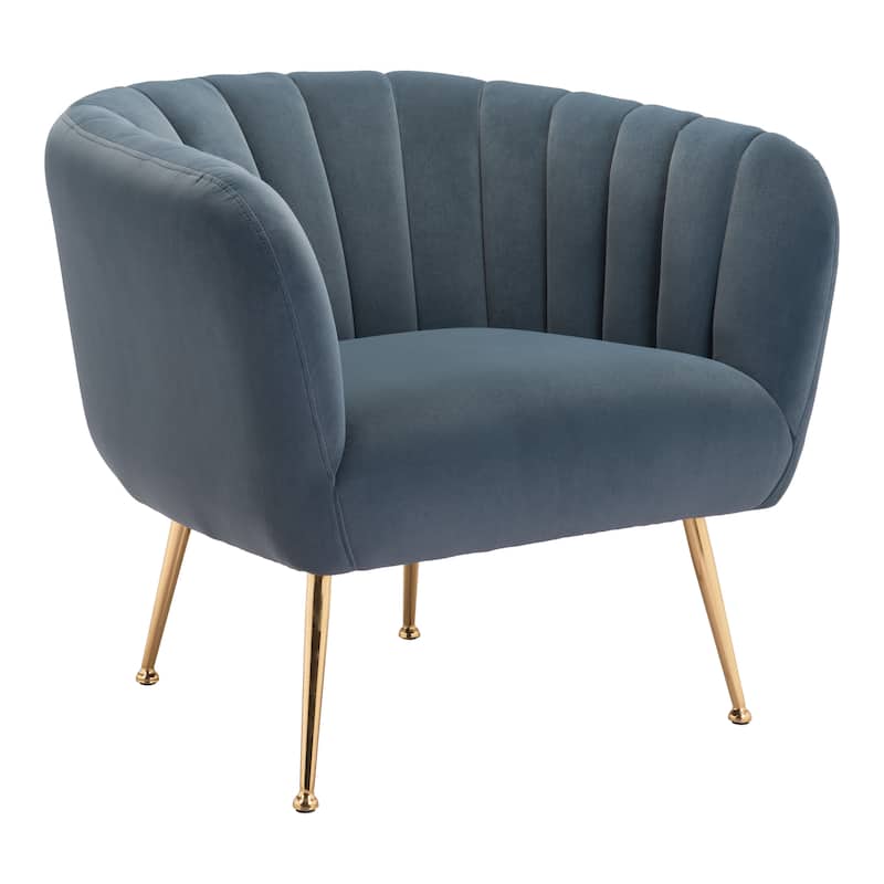 Deco Accent Chair - Gray & Gold