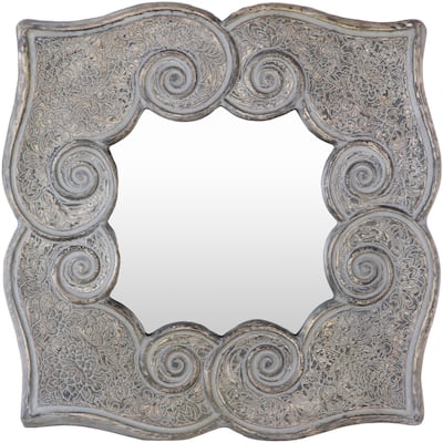 Oleada Eclectic Grey Square Mirror - 35"H x 35"W