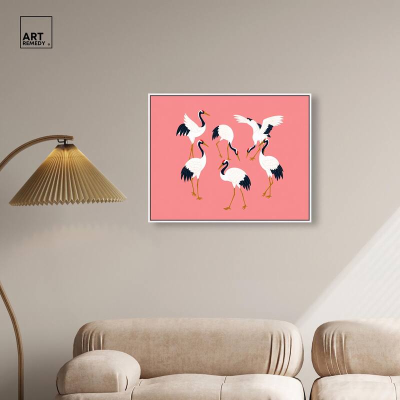 Crane Chorus Canvas by Art Remedy