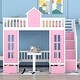 preview thumbnail 4 of 50, Full-Over-Full Bunk Bed with Changeable Table