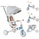 preview thumbnail 1 of 12, 7 in 1 Baby Tricycle, Foldable Toddler Tricycle with Removable - N/A Blue