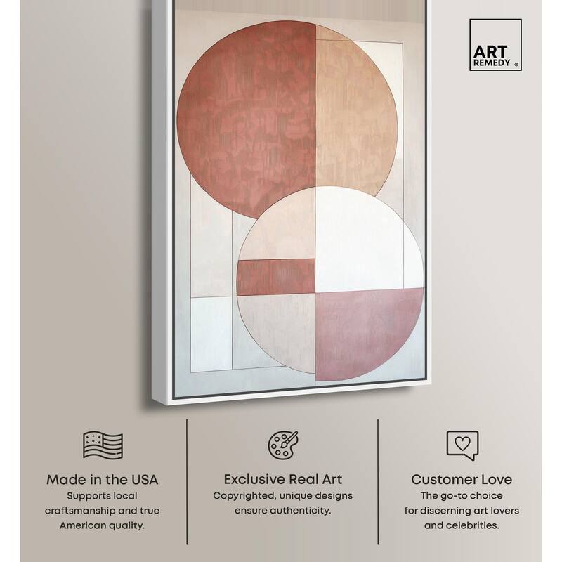 Modernist Circles I Canvas by Art Remedy
