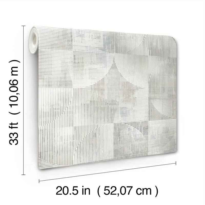 A-Street Prints Woodbine Neutral Abstract Geometric Wallpaper
