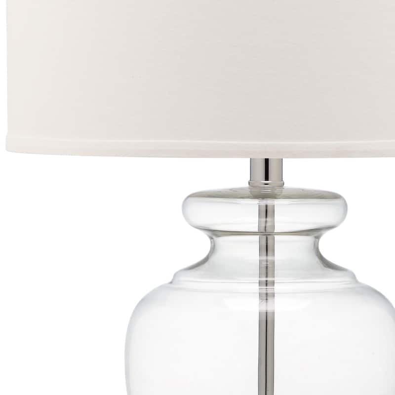 SAFAVIEH Lighting Montana 28 Inch Turquoise Glass Table Lamp (Set of 2)
