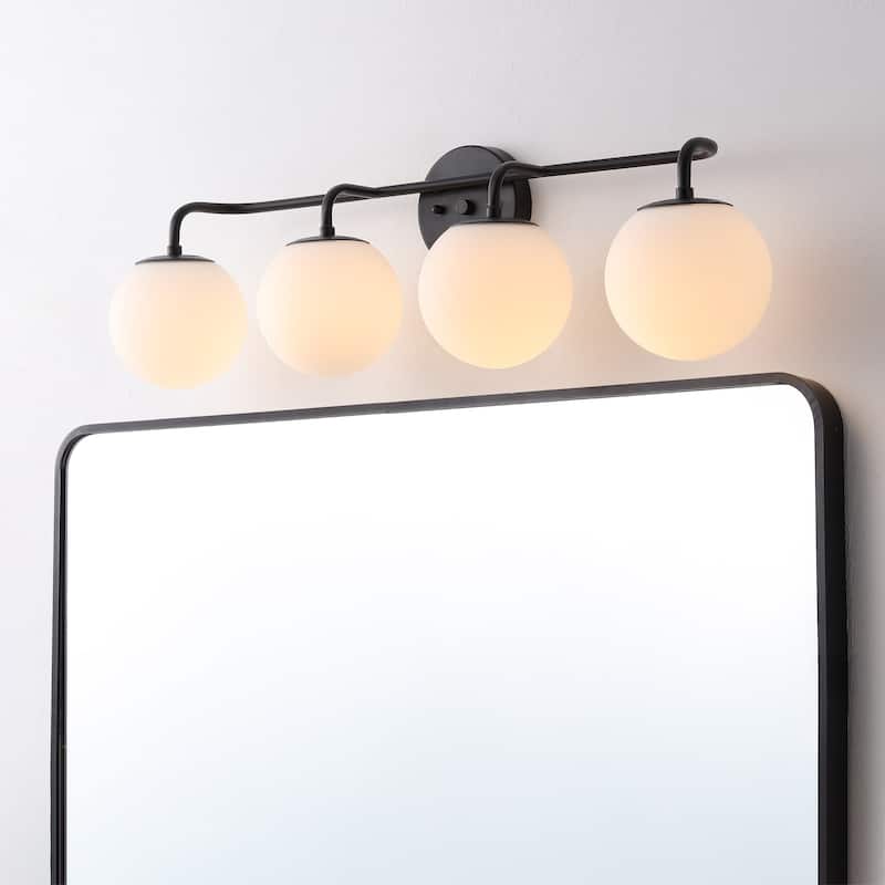 Globe Metal/Frosted Glass Modern LED Vanity, by JONATHAN Y