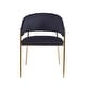 preview thumbnail 11 of 13, Porthos Home Cardi Dining Chairs Set of 2, Velvet Upholstery, Gold Legs