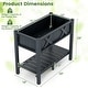 preview thumbnail 21 of 28, Gymax HIPS Raised Garden Bed Poly Wood Elevated Planter Box w/ Legs &