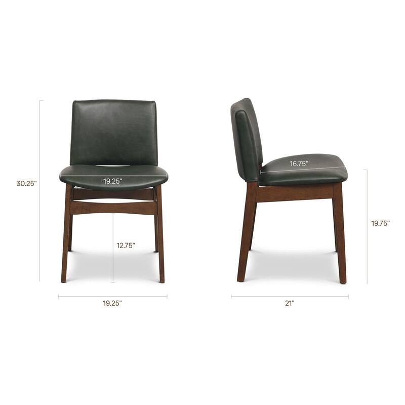 Oliva Full-Grain Italian Leather Dining Chair