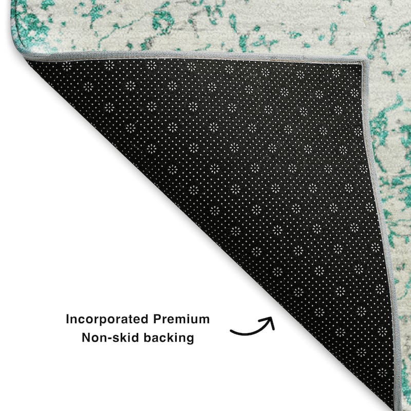 Premium Washable Super Soft Modern Crackle Mayfield Rug