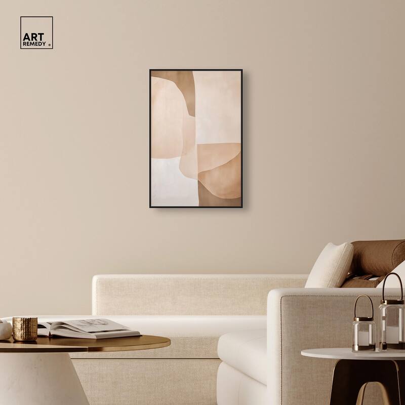 Forms in Beige II Canvas by Art Remedy