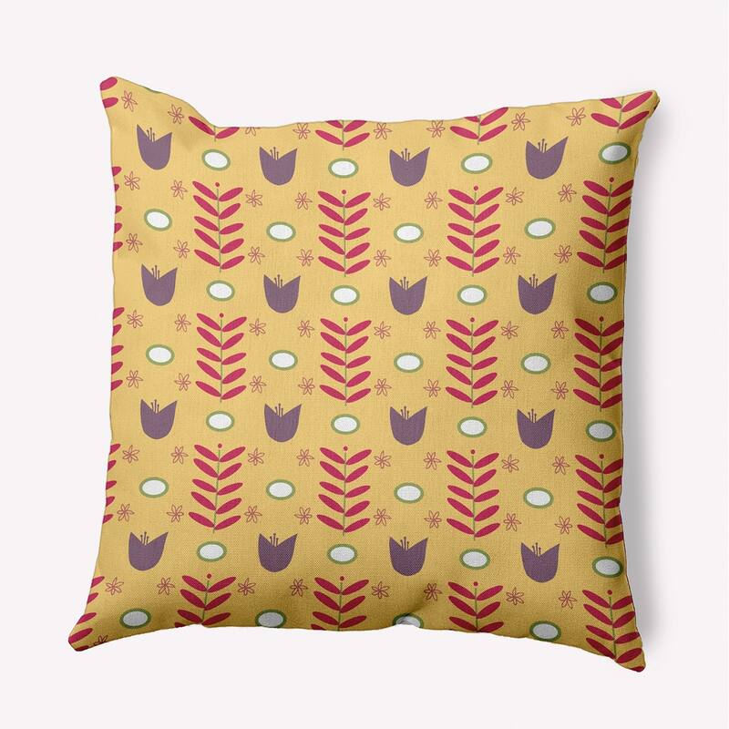 Spring Garden Polyester Indoor/Outdoor Pillow - Daffodil Yellow - 18" x 18"