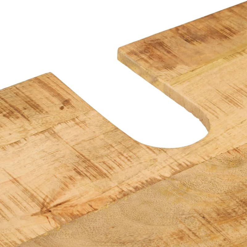 vidaXL Bathroom Sink Cabinet Natural wood Solid mango wood, Iron Medium - 13.8 x 21.7 x 23.6 in