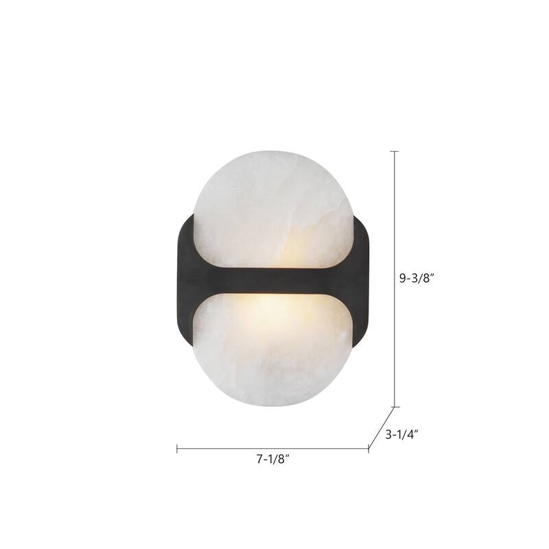 Alora Lighting WV357109 Odin 2 Light 4" Tall Bathroom Sconce