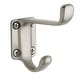 preview thumbnail 7 of 11, Baldwin Estate Double Robe Hook Satin Nickel