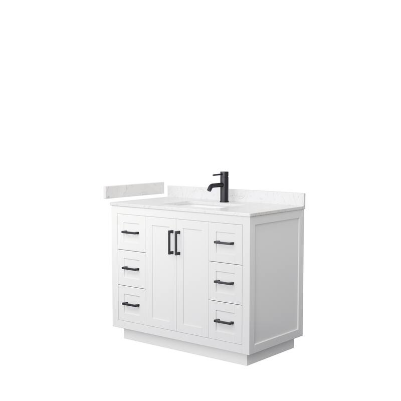 Miranda Single Vanity Set, Cultured Marble Top, No Mirror