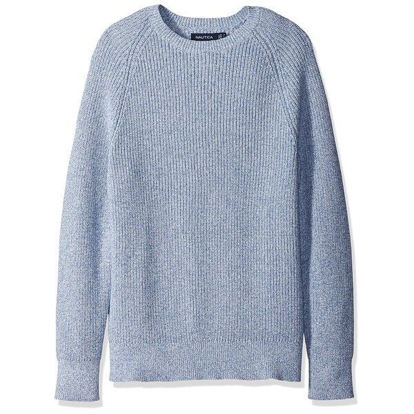 mens blue knit sweater