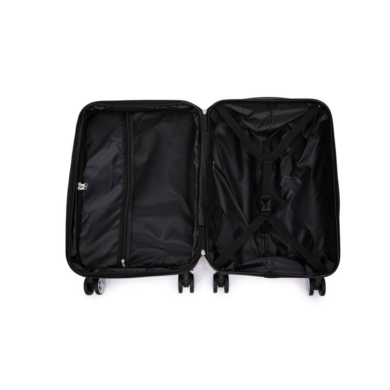 Merax Hardshell Travel Luggage Sets, 3 Piece Lightweight Durable Suitcase with Rotating Wheels and Adjustable Telescopic Handle
