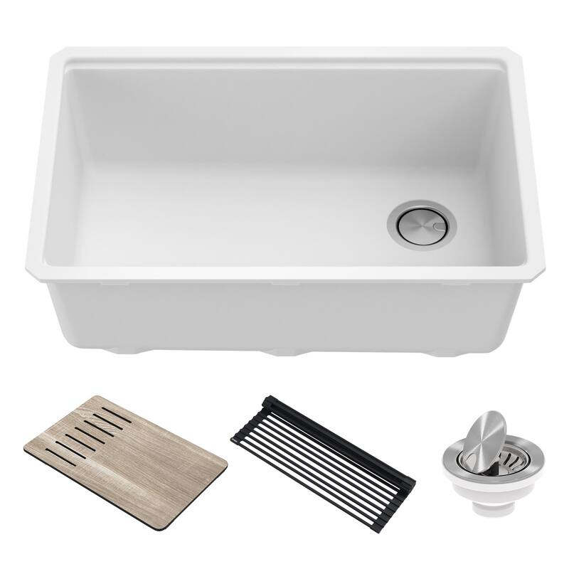 KRAUS Bellucci Workstation Undermount Granite Composite Kitchen Sink