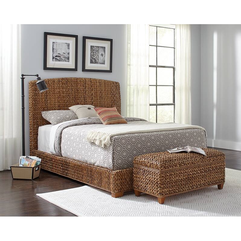 Laughton Woven Banana Leaf Headboard Amber