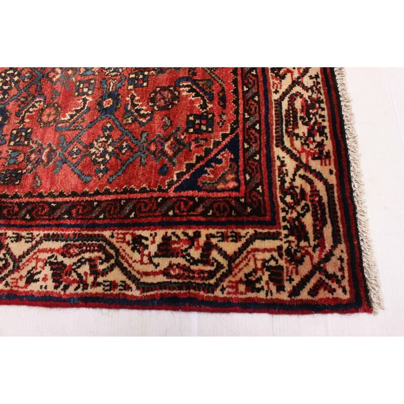 ECARPETGALLERY Hand-knotted Andelz Red Wool Rug - 3'5 x 9'7