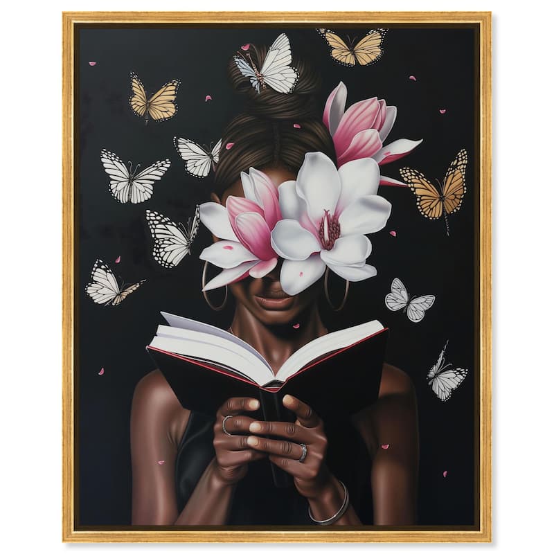 Pages of Flight Canvas by Art Remedy - 36" x 45" - Gold