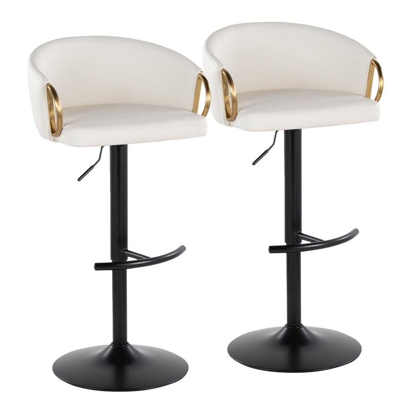 Silver Orchid Battista Adjustable Bar Stool (Set of 2)