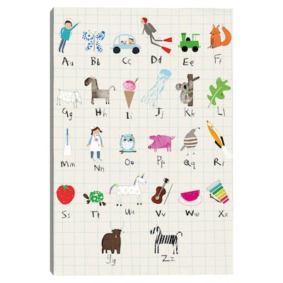 Astronaut Alphabet by Lisa Stickley Canvas Art Print