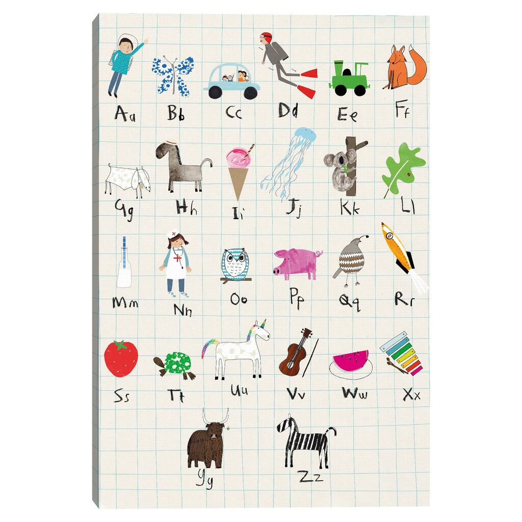 Astronaut Alphabet by Lisa Stickley Canvas Art Print