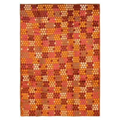 ECARPETGALLERY Hand-knotted Akhjah Brown Wool Rug - 6'9 x 9'8