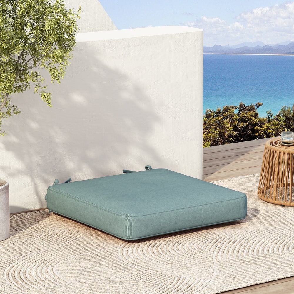 Christopher Knight Home - Noah Outdoor Dining Chair Cushion with All-Day Comfort and Secure Stay-Put Ties