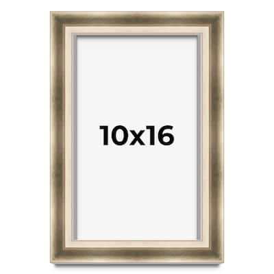 10x16 Shadow Box Frame Silver | 1.75 inches Deep Real Wood Traditional