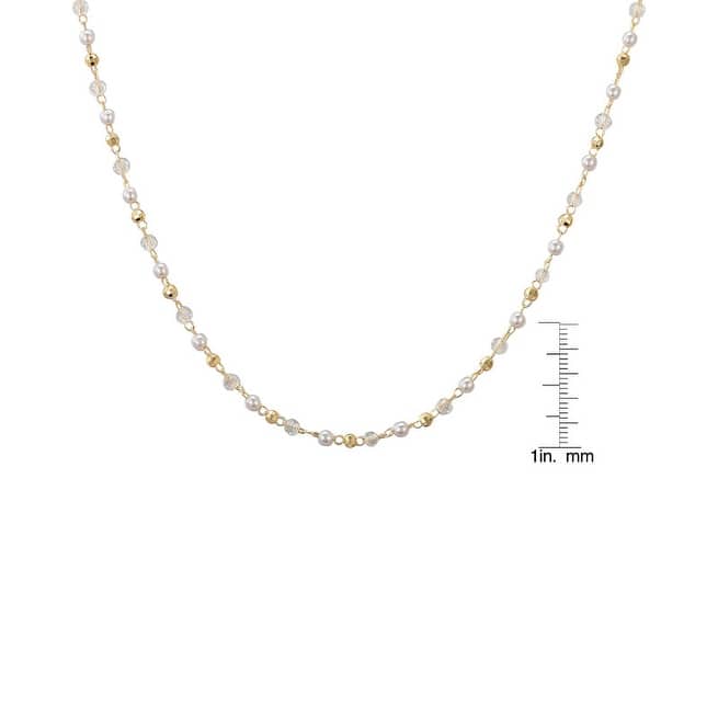 Victoria Townsend Pearl Crystal & Bead Chain Necklace