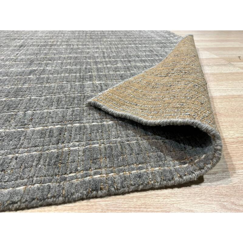 EORC Hand-Knotted Wool Premium Rug, Gray | Luxurious and Durable Area Rug for Elevating the Comfort and Aesthetic Appeal