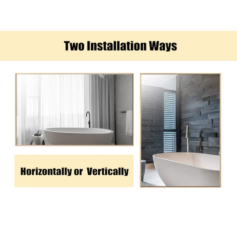 Ledel Framed Bathroom Vanity Mirror Rectangle Wall Mirror