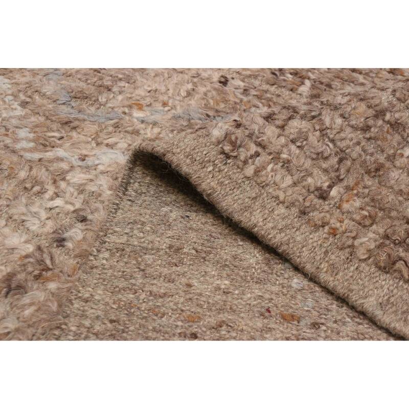 ECARPETGALLERY Hand-knotted Tangier Brown Wool Rug - 8'1 x 10'1