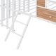 preview thumbnail 8 of 11, Playhouse Design Metal Loft Bed with Roof, Window, Guardrail and Sturdy Construction, White