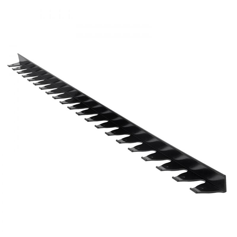 60 Feet Black Plastic Garden Edging 10 Pack with 8 in Stakes L-Shaped Lawn Landscape Border - 6' x 1.6"