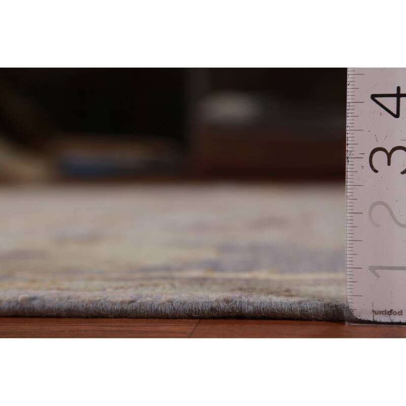 Hand Knotted Oriental 100% Wool Carpet Transitional All-Over Greys & Charcoal Oushak Area Rug - 10' 7'' X 7' 11''