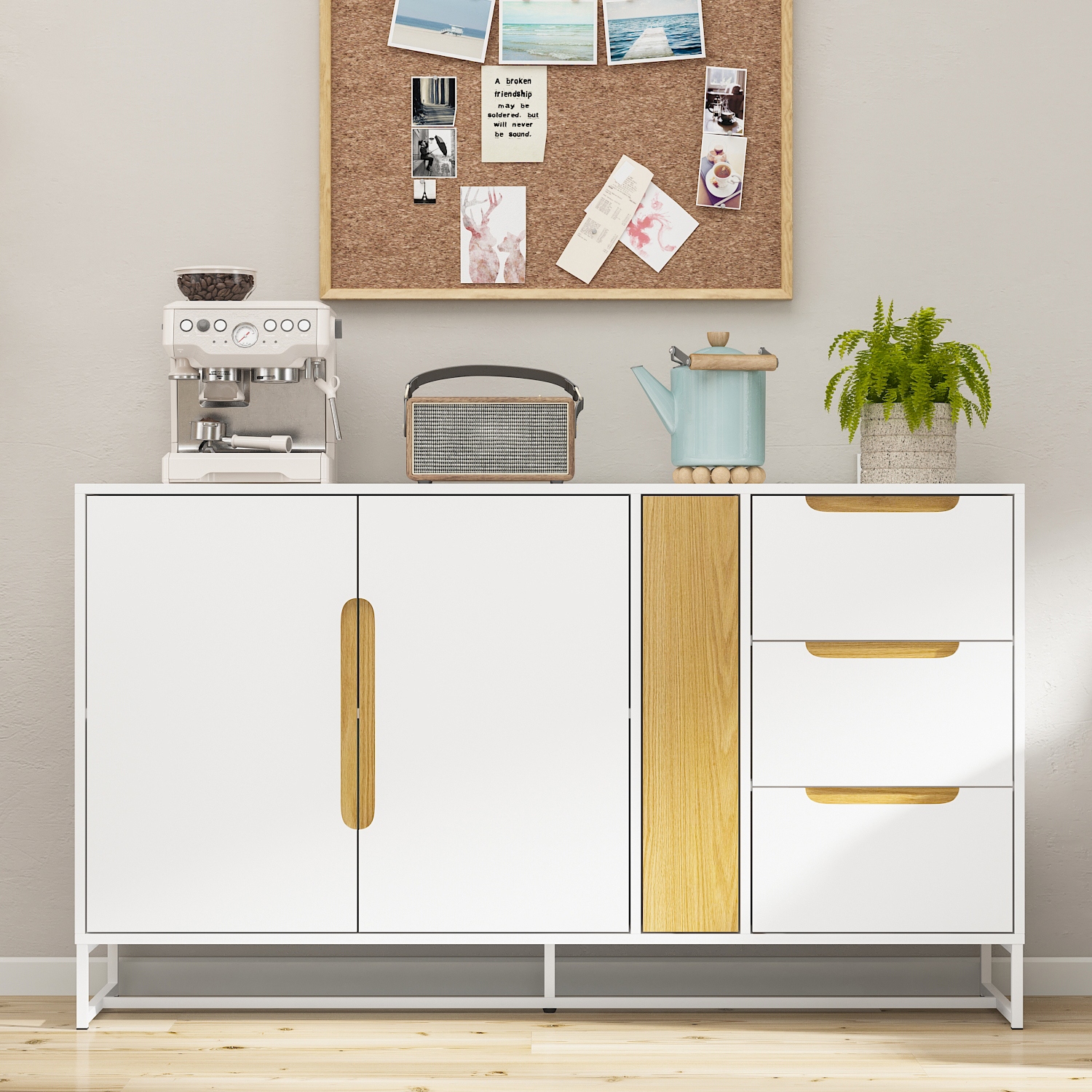 Buffet with deals bookshelves