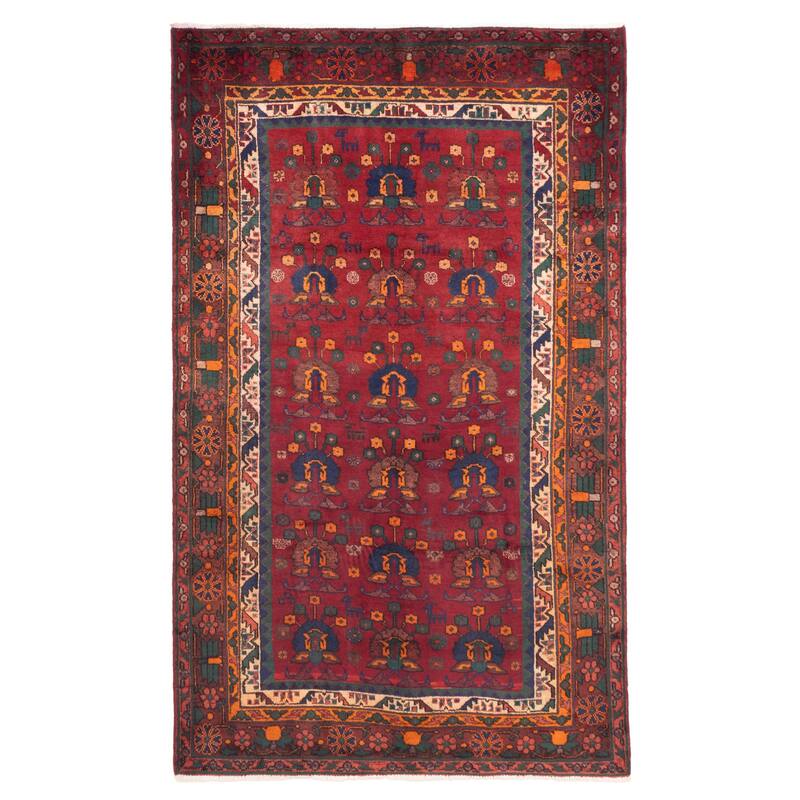 ECARPETGALLERY Hand-knotted Konya Anatolian Red Wool Rug - 4'9 x 8'0