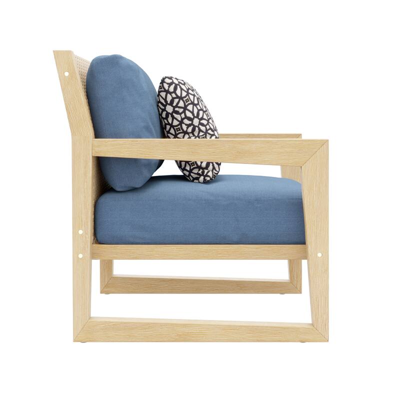 Corvus Augusta Patio Loveseat with Sunbrella Pillows