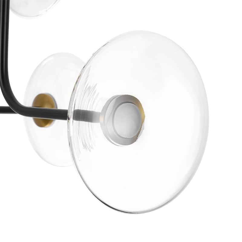 Art Deco 9-Light Sputnik Glass Dimmable LED Chandelier