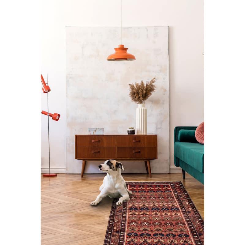 ECARPETGALLERY Hand-knotted Anadol Red Wool Rug - 3'11 x 9'11
