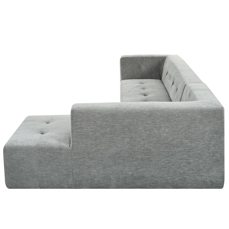 L-Shaped Modular Modular Combination Living Room Sofa Set Modern Minimalist Sofa, Upholstered Deep Seat Couches
