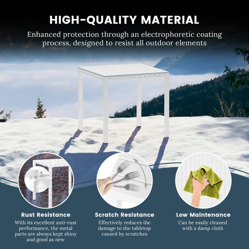 Frond and Form 4-Person Outdoor Square Dining Set