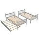 preview thumbnail 15 of 22, Twin over Twin Bunk Beds with Trundle and Ladder, Convertible into 2 Beds